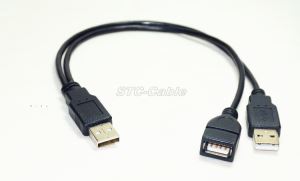 USB 2.0 dva muškarca sa jedan ženski kabel Y