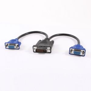 DVI sam 24 igle muške do 2 VGA ženski kabel
