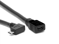 Pravi kut mikro USB2.0 tipa B muški do ženskog proširenje Extender Naplaćujući kabel