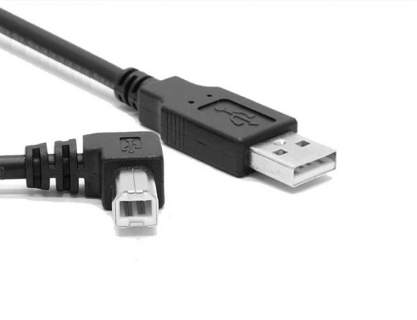 Lijevi kut USB2.0 A muški prema lijevom kutu USB B muški kabel za štampače/skenere
