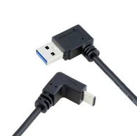 Lijevo kut 90 stupnjeva USB3.0 do kuta USB kabela 3.1 tipa C
